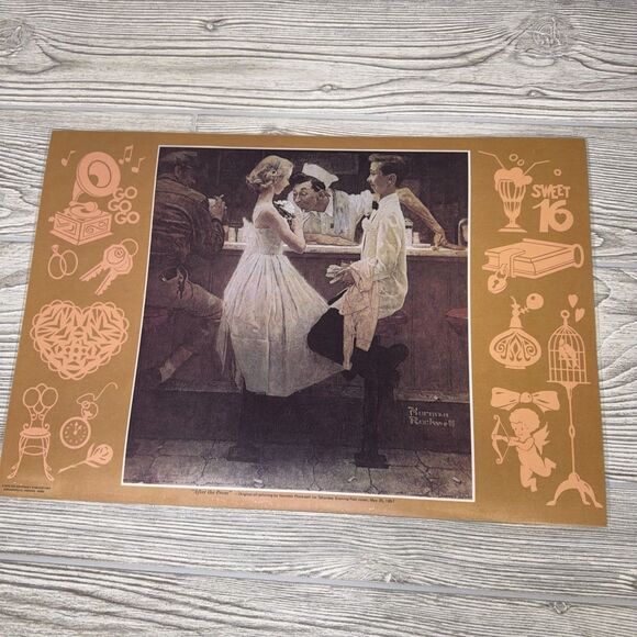 Norman Rockwell Saturday Evening Post Laminated Placemats Lot Of 6 Vintage 1970s - Picture 6 of 13